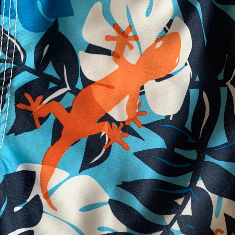 Baby Gap Tropical Blue and Orange Swim Trunks Size 12-18 Months